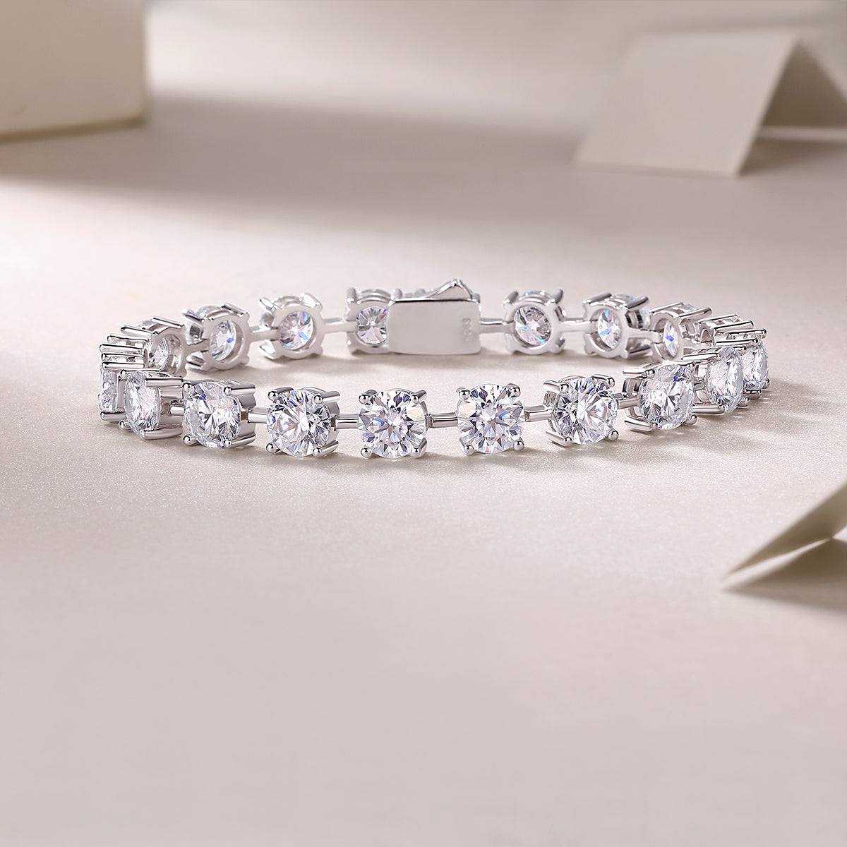 About Time — Signature Sterling Silver Bracelet (Luxury Moissanite)