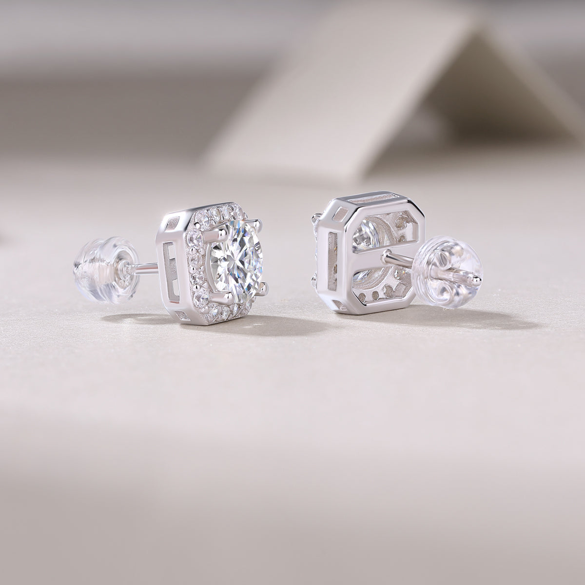 The Rose In The Heart - 1-carat Top-quality S925, Silver Earrings.