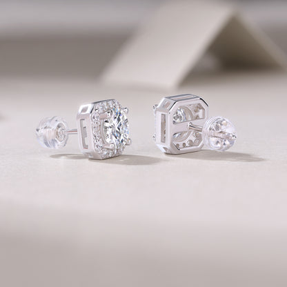 The Rose In The Heart - 1-carat Top-quality S925, Silver Earrings.