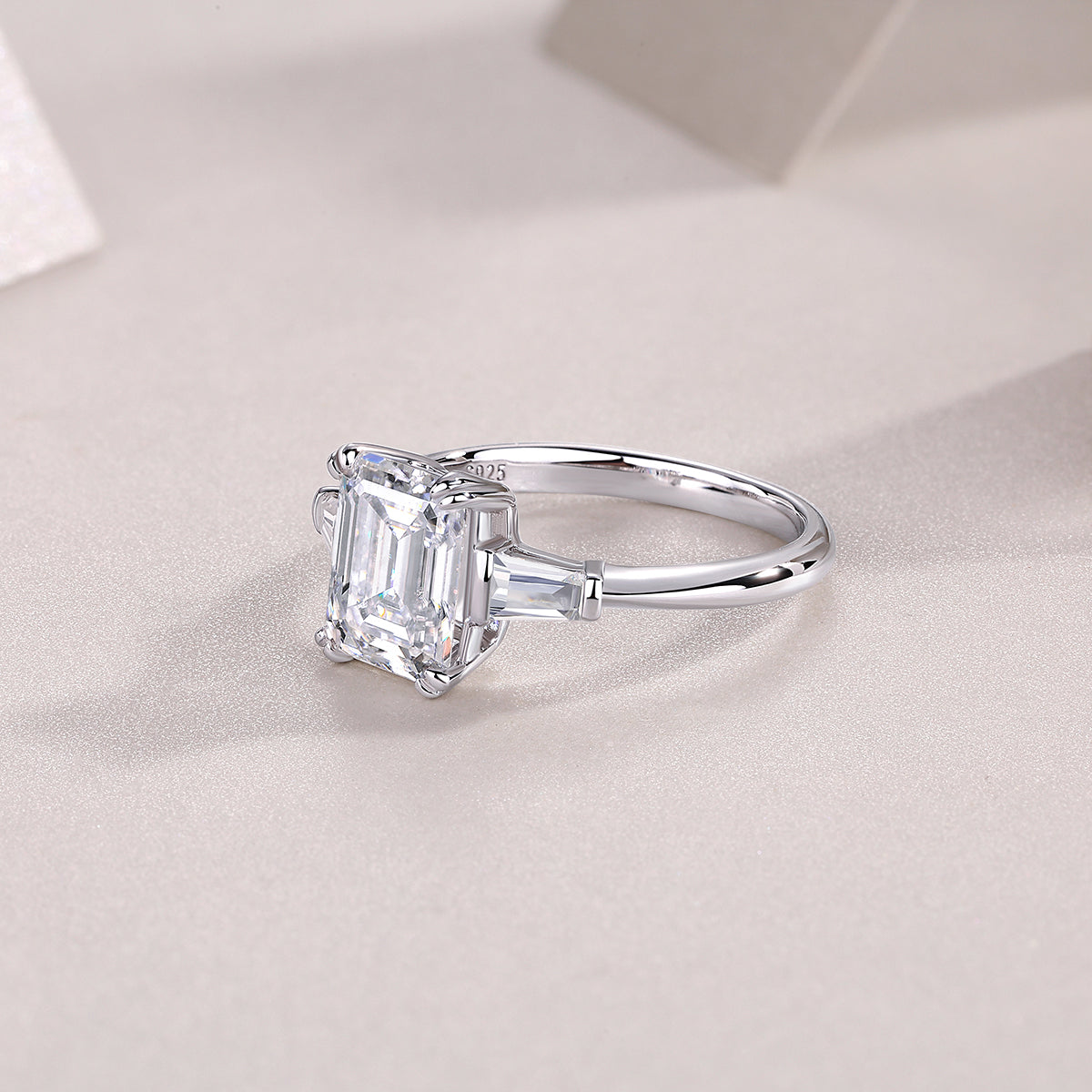 Starlight Mirror — Signature Sterling Silver Ring (Octagonal)