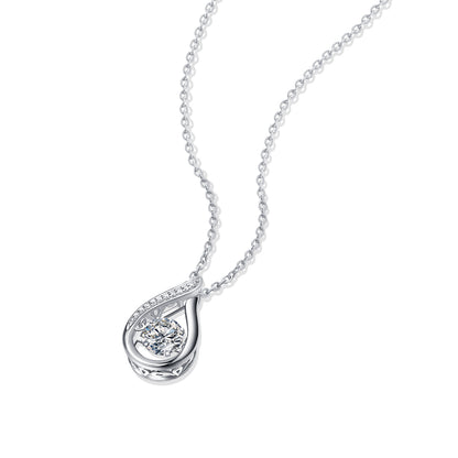 Smart Drop — Signature Sterling Silver Pendant Necklace (Luxury Moissanite)