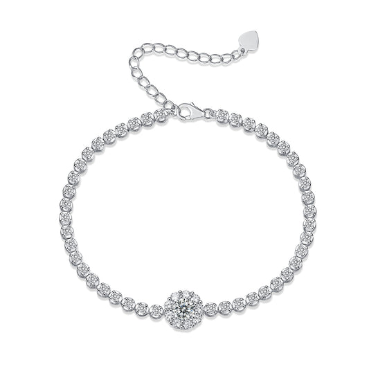 The Bridge Of Magpies — Signature Sterling Silver Bracelet (Luxury Moissanite)