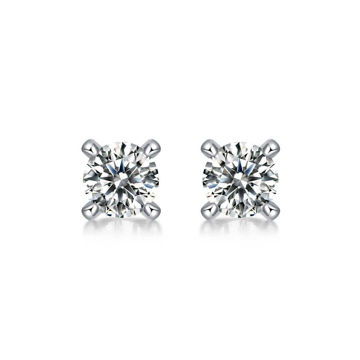 Time Imprint — Signature Sterling Silver Stud Earrings (0.5 Carat)