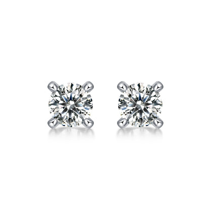 Time Imprint — Signature Sterling Silver Stud Earrings (0.5 Carat)