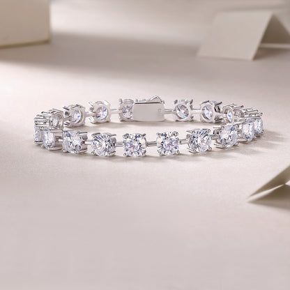 About Time — Signature Sterling Silver Bracelet (Luxury Moissanite)