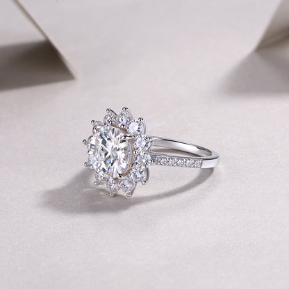 Sunflower — Signature Sterling Silver Ring (3 Carats)