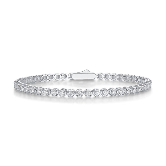 Starlight — Signature Sterling Silver Bracelet (Luxury Moissanite)