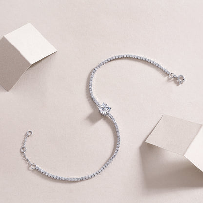 Dawn — Signature Sterling Silver Bracelet (Luxury Moissanite)