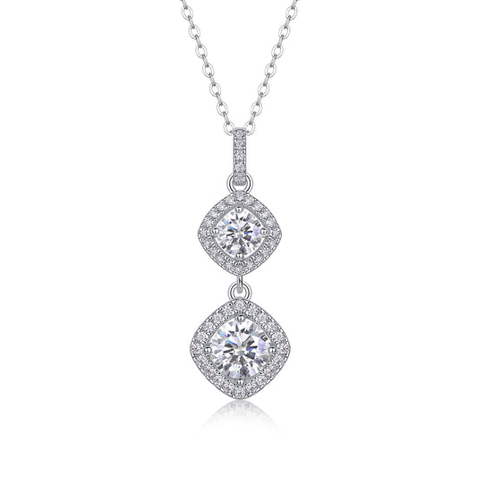 Snowy Wonderland — Signature Sterling Silver Pendant Necklace (1 Carat, Luxury Moissanite)