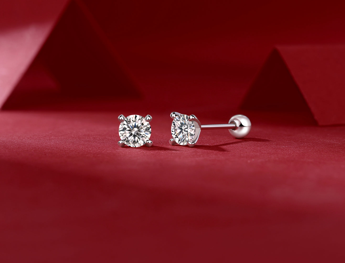 Time Imprint — Signature Sterling Silver Stud Earrings (0.5 Carat)