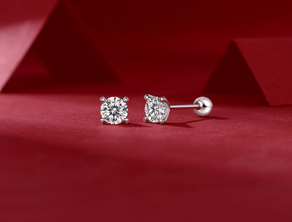 Time Imprint — Signature Sterling Silver Stud Earrings (0.5 Carat)