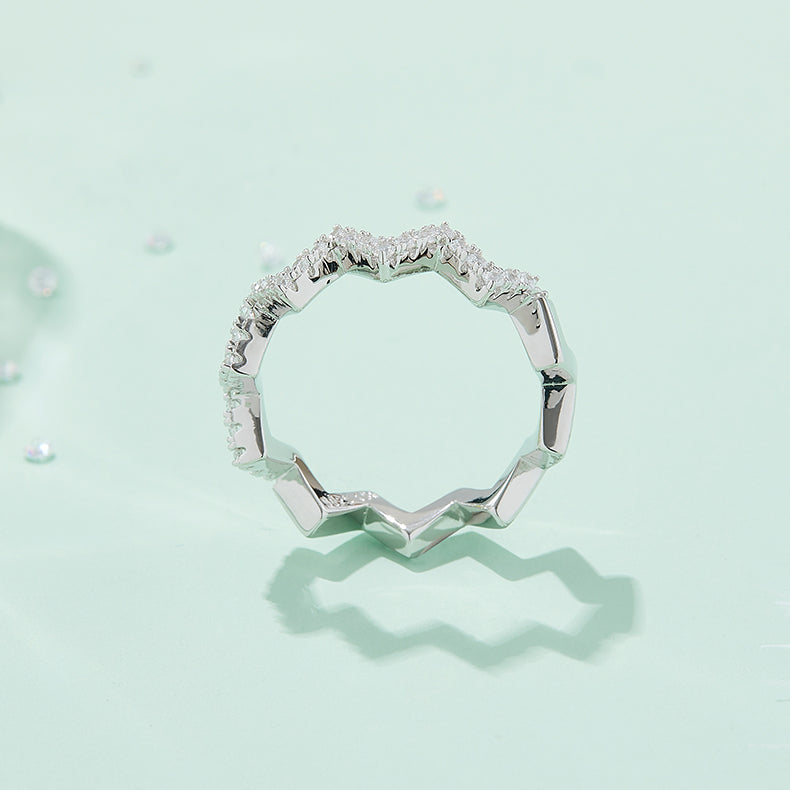 Signature Sterling Silver Ring — Top-Quality Moissanite