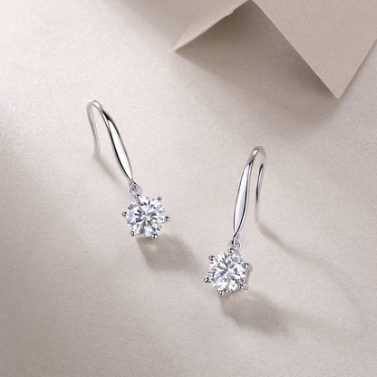 Jumping Wind — Signature Sterling Silver Stud Earrings (1 Carat)