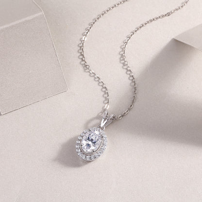 Infinite — Ketting met hanger van sterling zilver (luxe moissanite)