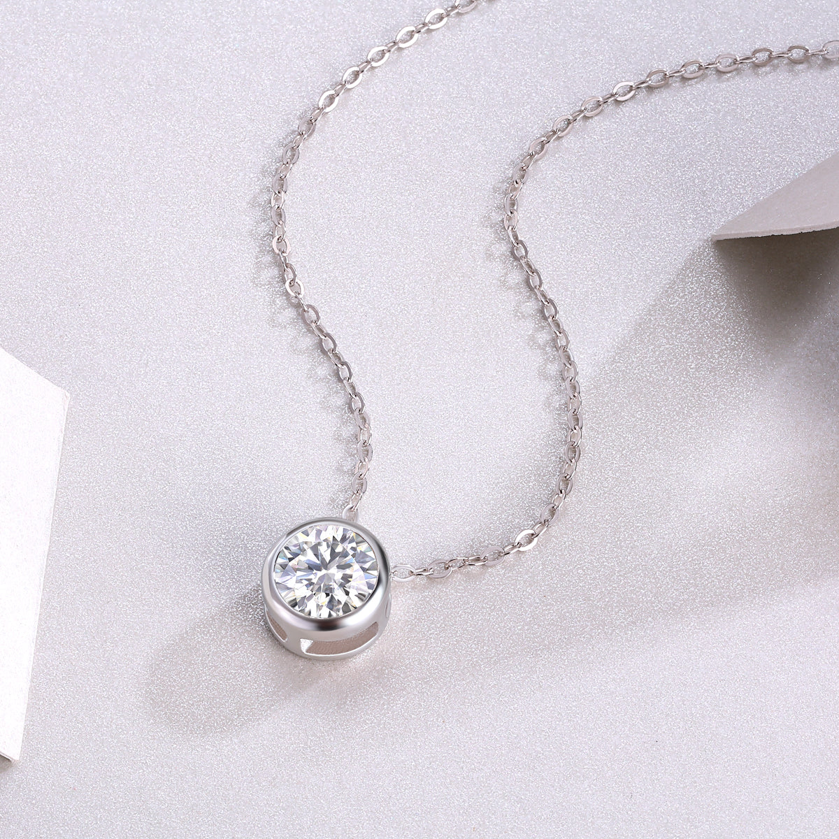Purity — Signature Sterling Silver Pendant Necklace (1 Carat, Luxury Moissanite)