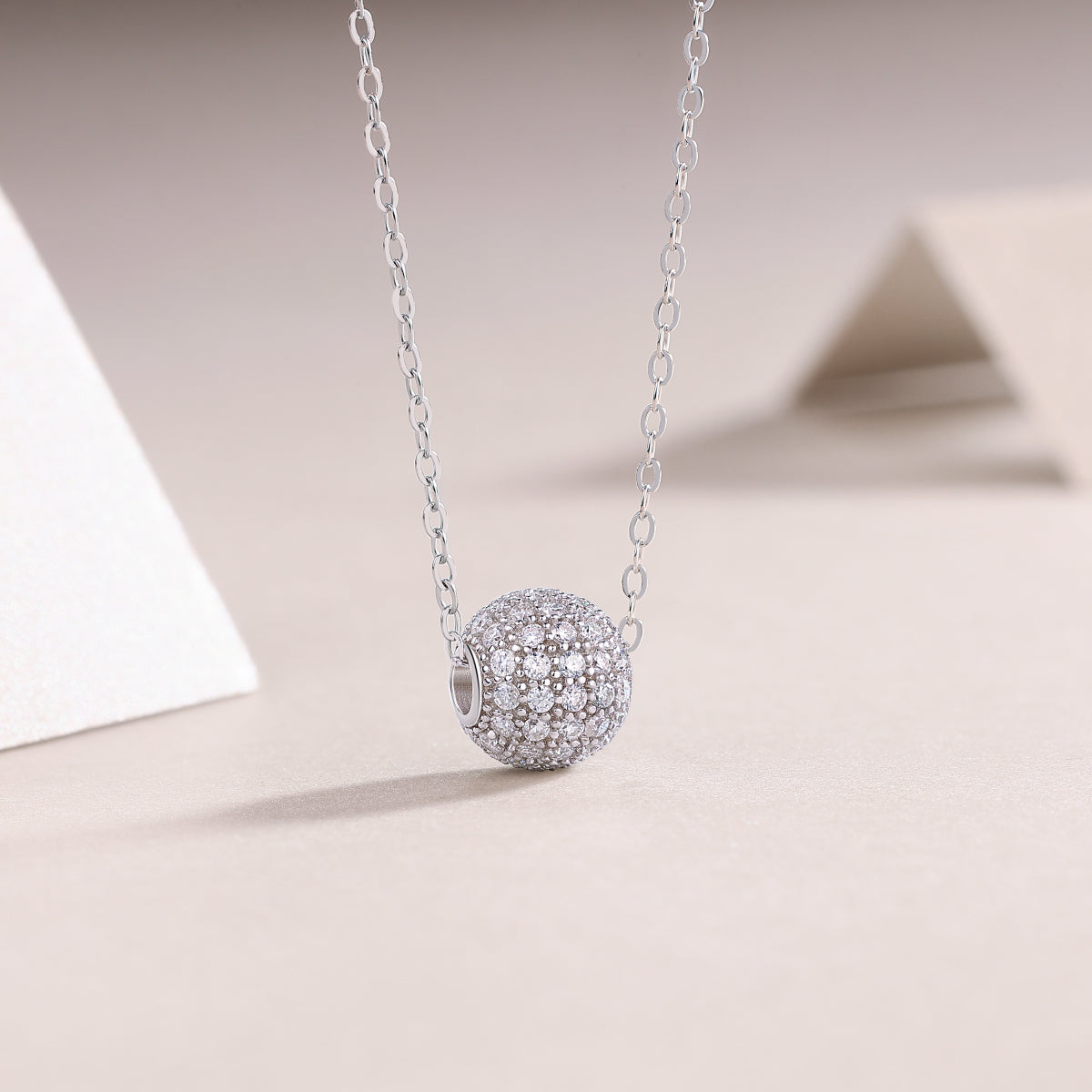 Meet At This Moment — Signature Sterling Silver Pendant Necklace (Luxury Moissanite)