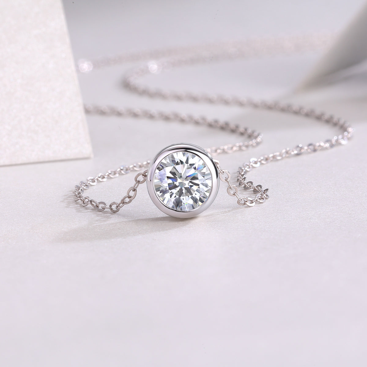 Purity — Signature Sterling Silver Pendant Necklace (1 Carat, Luxury Moissanite)