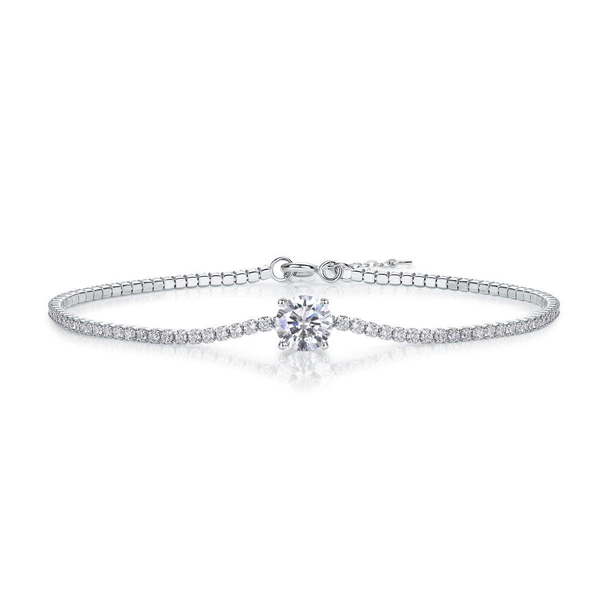 Dawn Dew Beads — Signature Sterling Silver Bracelet (Luxury Moissanite)