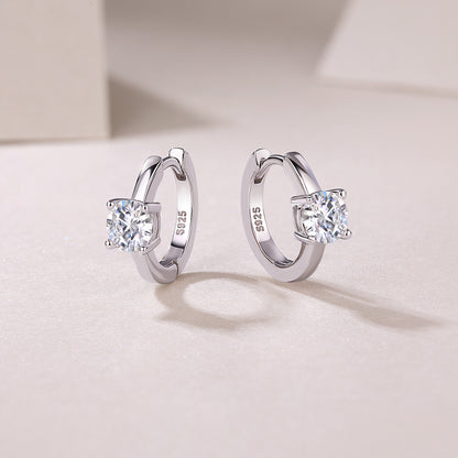 Set Out From The Heart — Signature Sterling Silver Stud Earrings (0.5 Carat)