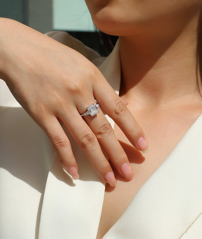 Starlight Mirror — Signature Sterling Silver Ring (Octagonal)