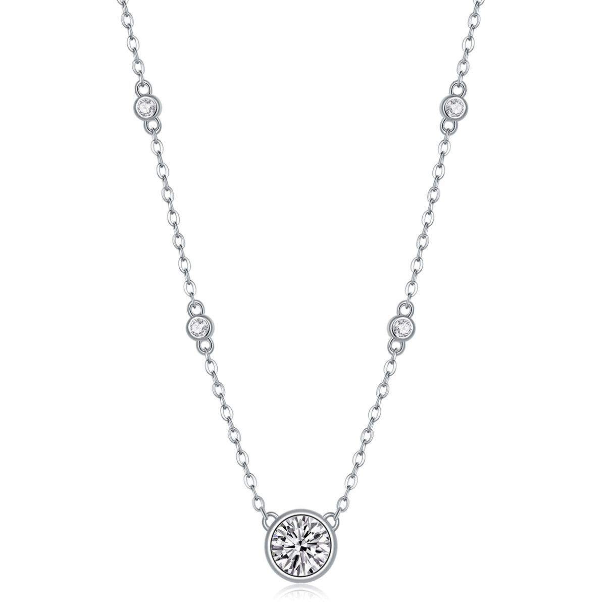 Natural Reverie — Signature Sterling Silver Pendant Necklace (1 Carat, Luxury Moissanite)