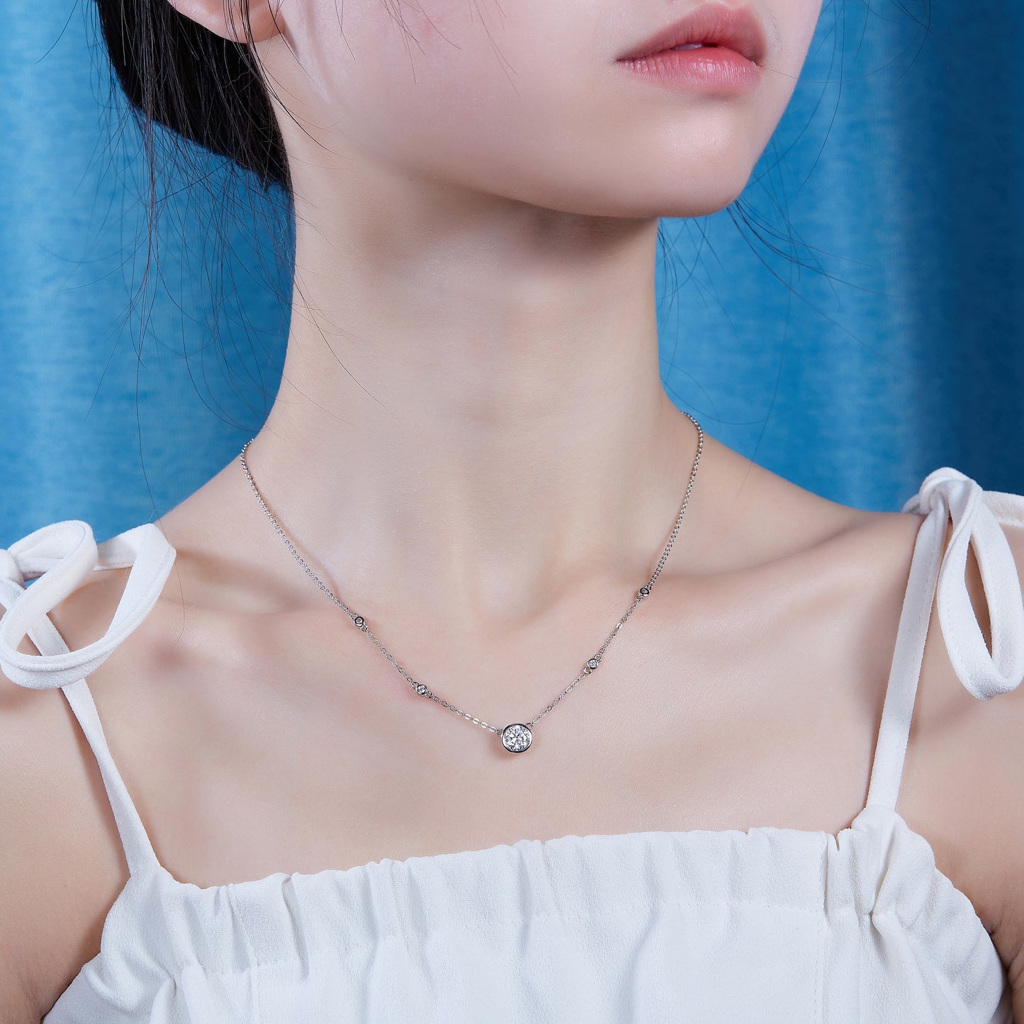 Natural Reverie — Signature Sterling Silver Pendant Necklace (1 Carat, Luxury Moissanite)