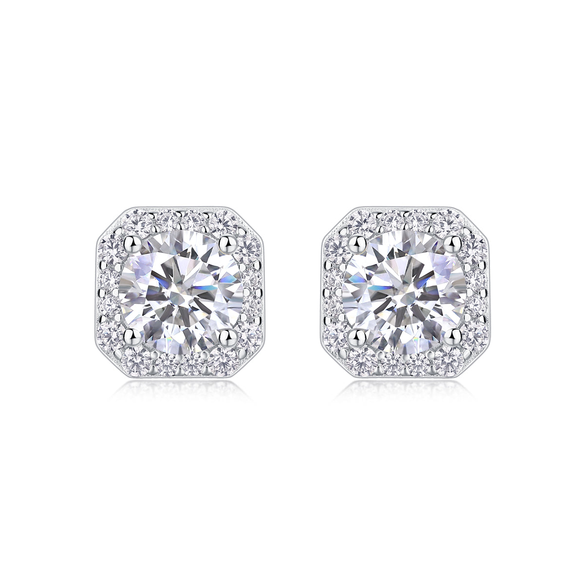 The Rose In The Heart - 1-carat Top-quality S925, Silver Earrings.