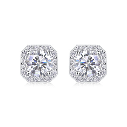 The Rose In The Heart - 1-carat Top-quality S925, Silver Earrings.