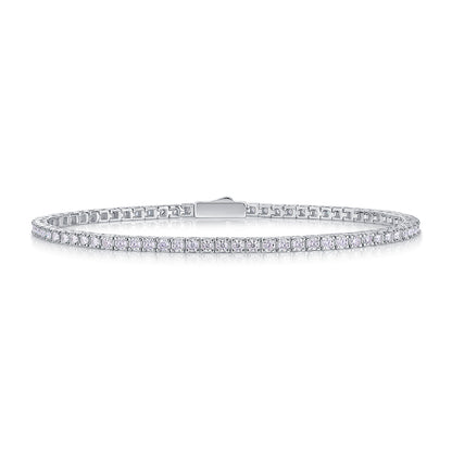 One Of A Kind — Signature Sterling Silver Bracelet (Luxury Moissanite)