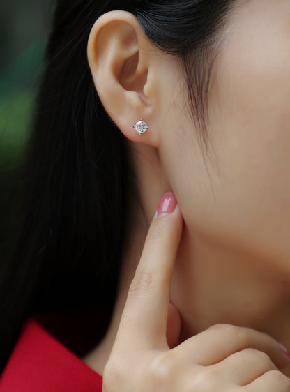 Time Imprint — Signature Sterling Silver Stud Earrings (0.5 Carat)