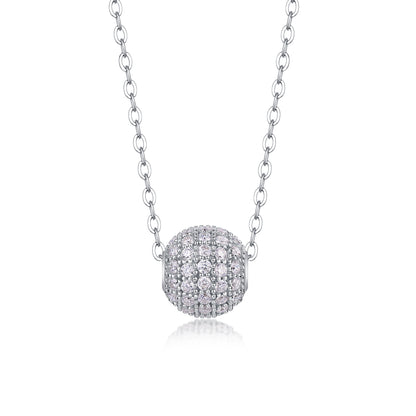 Meet At This Moment — Signature Sterling Silver Pendant Necklace (Luxury Moissanite)