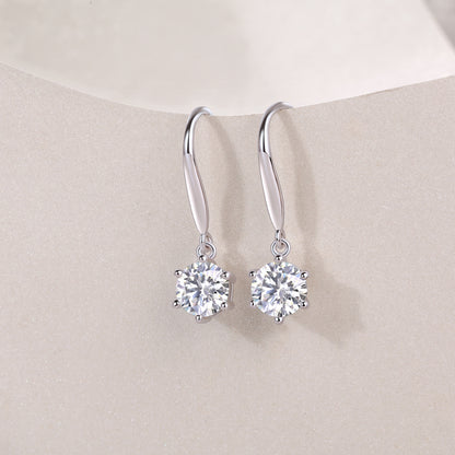Jumping Wind — Signature Sterling Silver Stud Earrings (1 Carat)