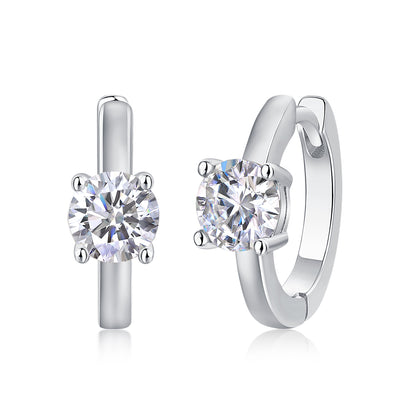 Set Out From The Heart — Signature Sterling Silver Stud Earrings (0.5 Carat)