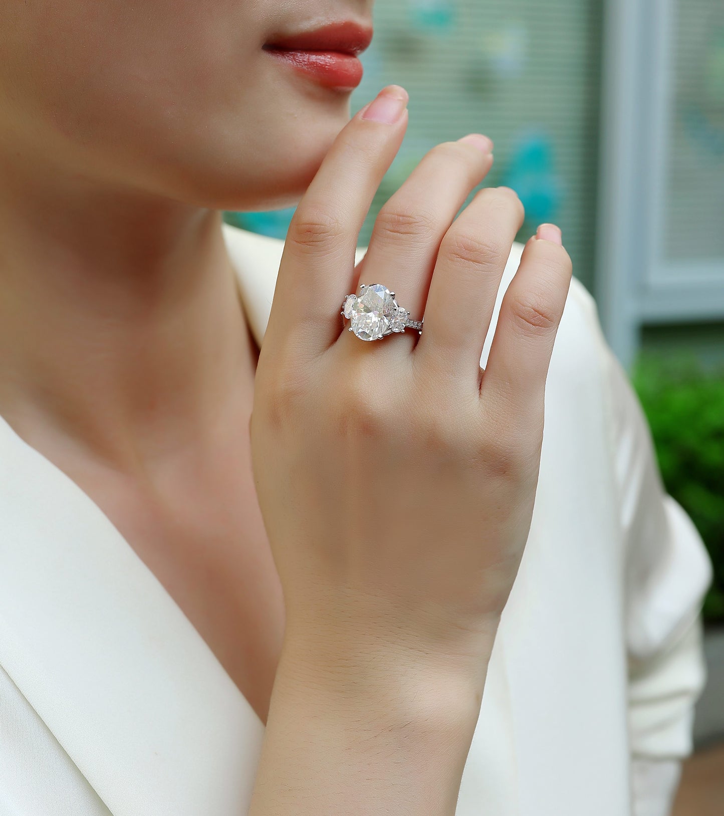 Crown Of Radiance — Kenmerkende sterling zilveren ring (eivormig)