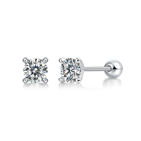 Time Imprint — Signature Sterling Silver Stud Earrings (0.5 Carat)