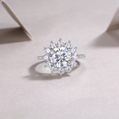 Sunflower — Signature Sterling Silver Ring (3 Carats)