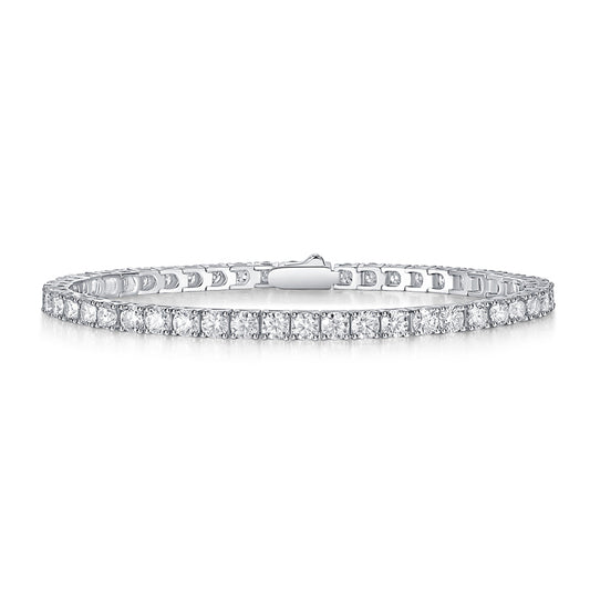 Unique — Signature Sterling Silver Bracelet (Luxury Moissanite)