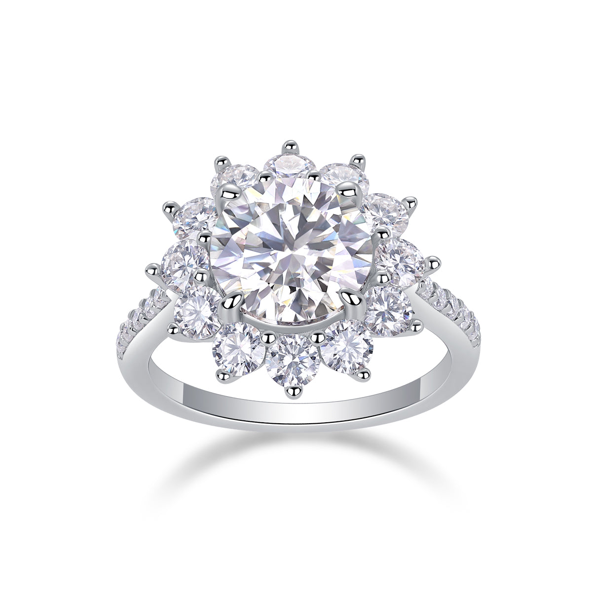 Sunflower — Signature Sterling Silver Ring (3 Carats)