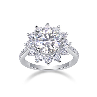 Sunflower — Signature Sterling Silver Ring (3 Carats)