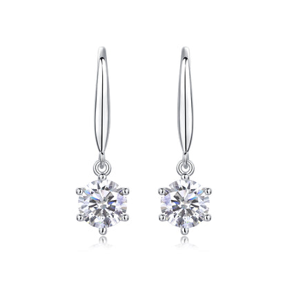 Jumping Wind — Signature Sterling Silver Stud Earrings (1 Carat)