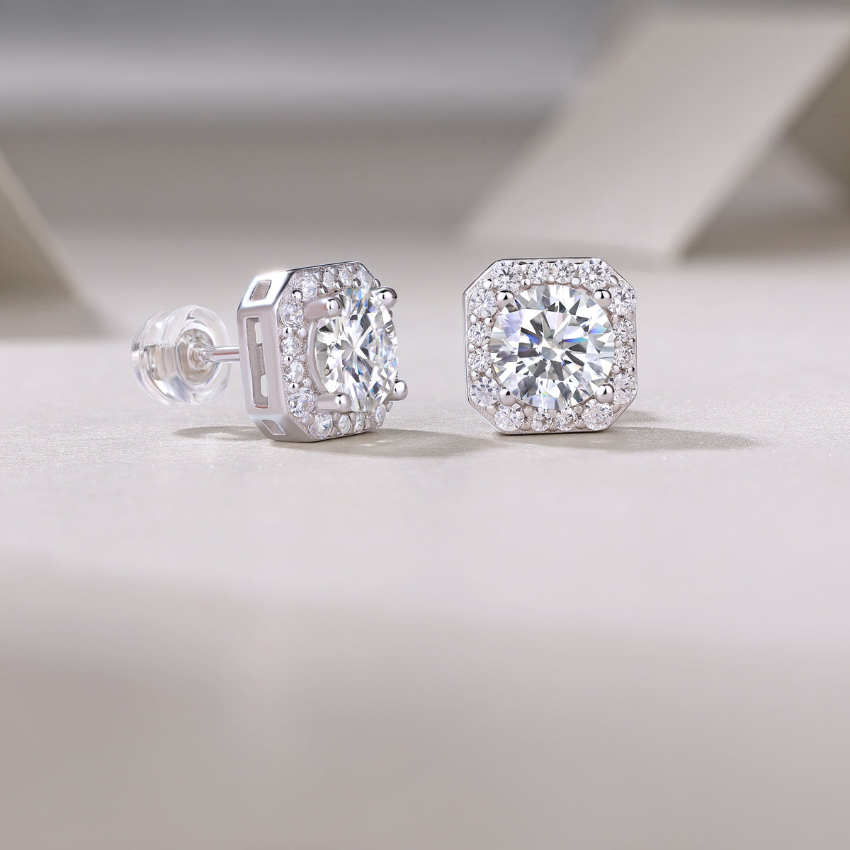 The Rose In The Heart - 1-carat Top-quality S925, Silver Earrings.