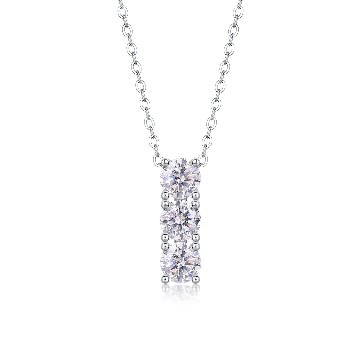 Round — Signature Sterling Silver Pendant Necklace (0.5 Carat, Luxury Moissanite)