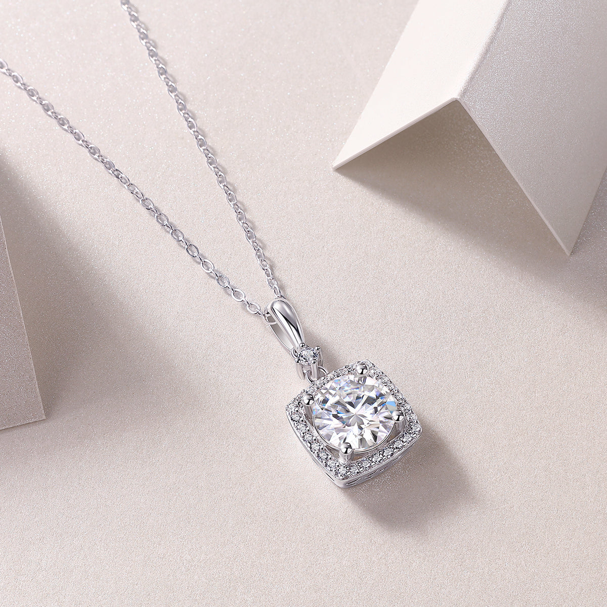 Innocent Mary — Signature Sterling Silver Pendant Necklace (Luxury Moissanite)