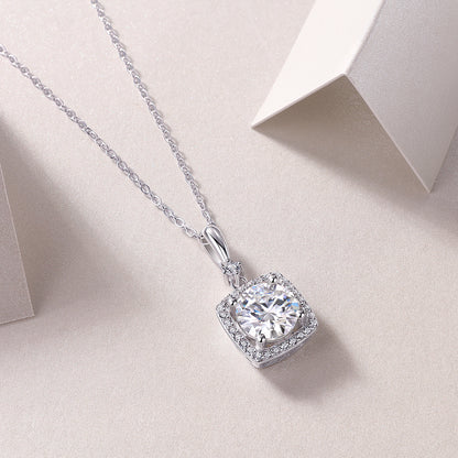 Innocent Mary — Signature Sterling Silver Pendant Necklace (Luxury Moissanite)