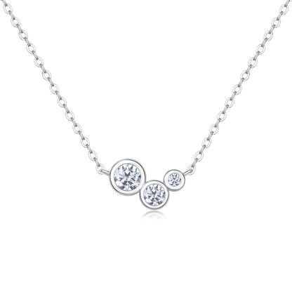 White Dew – Kenmerkende sterling zilveren hangerketting (Luxe Moissanite)