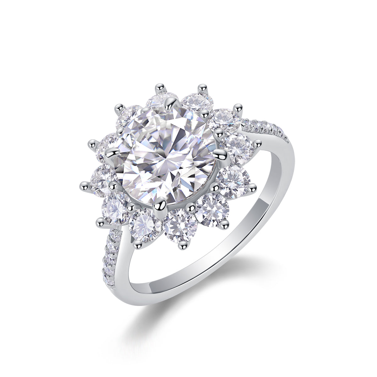 Sunflower — Signature Sterling Silver Ring (3 Carats)