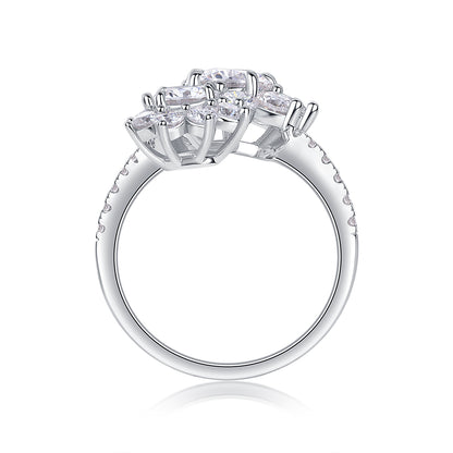 Petal Morning Dew — Signature Sterling Silver Ring (1 Carat)