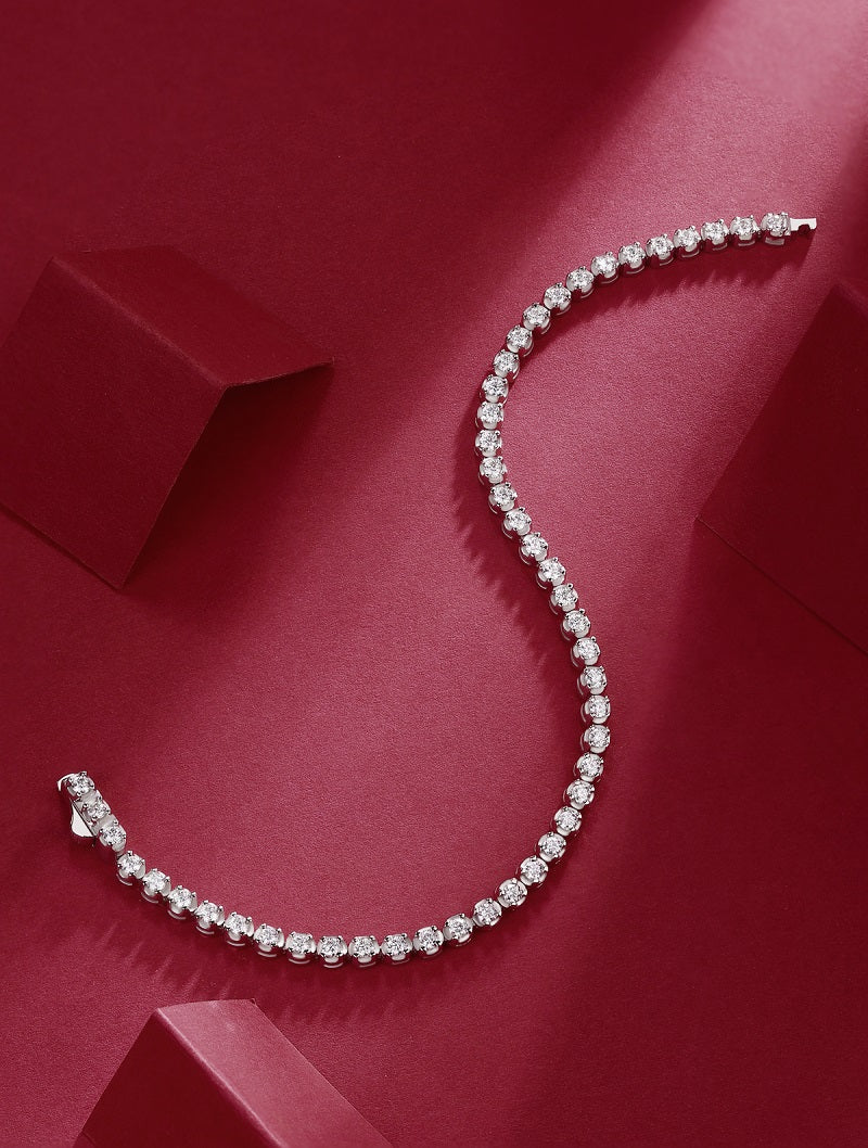 Starlight — Signature Sterling Silver Bracelet (Luxury Moissanite)