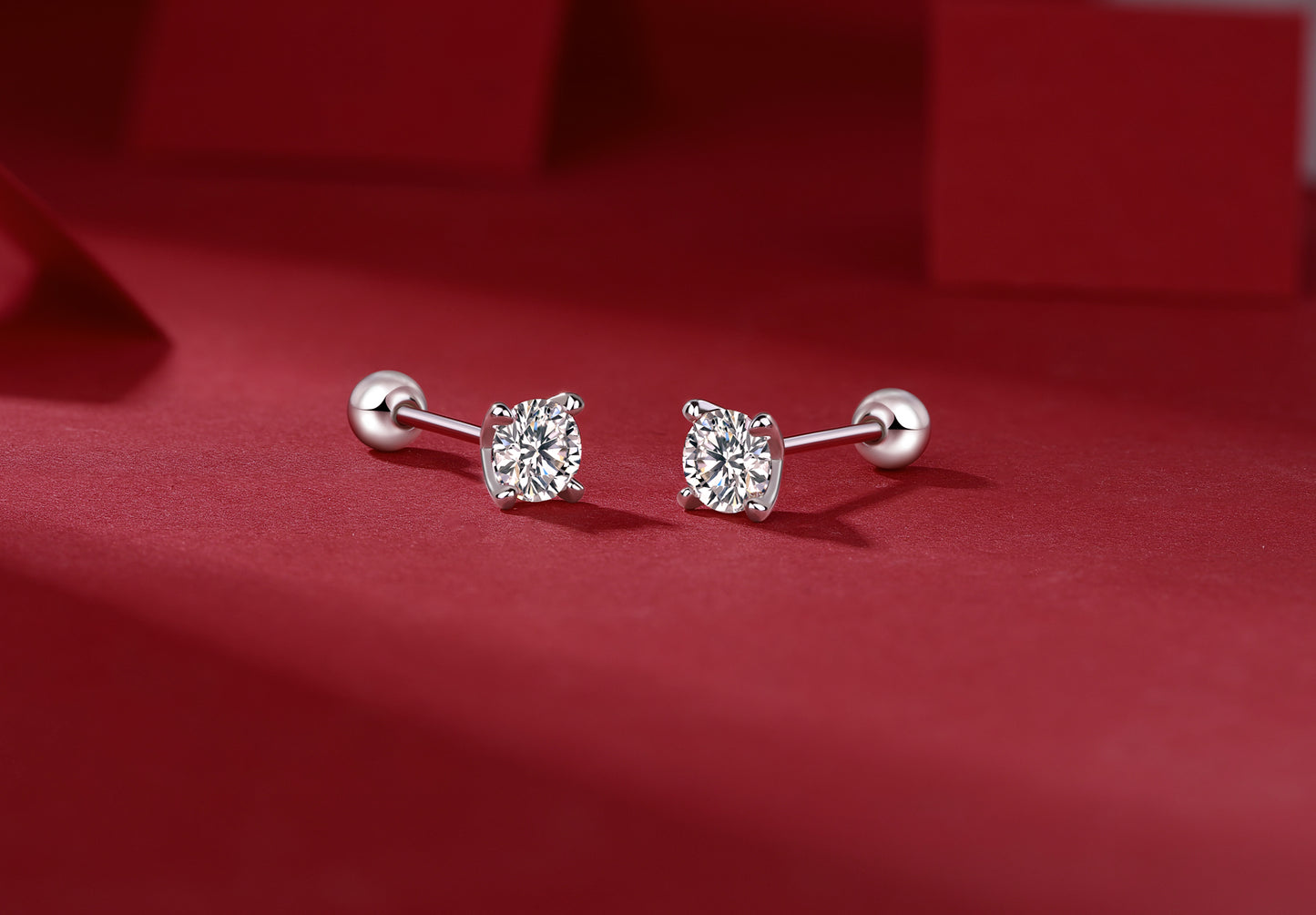Time Imprint — Signature Sterling Silver Stud Earrings (0.5 Carat)