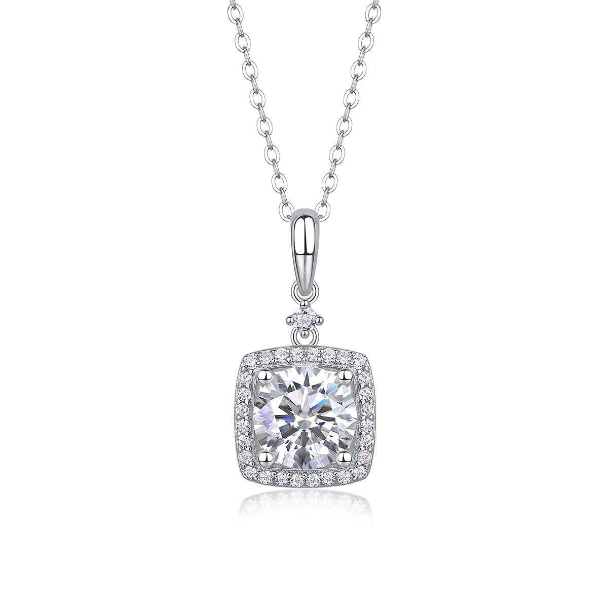 Innocent Mary — Signature Sterling Silver Pendant Necklace (Luxury Moissanite)